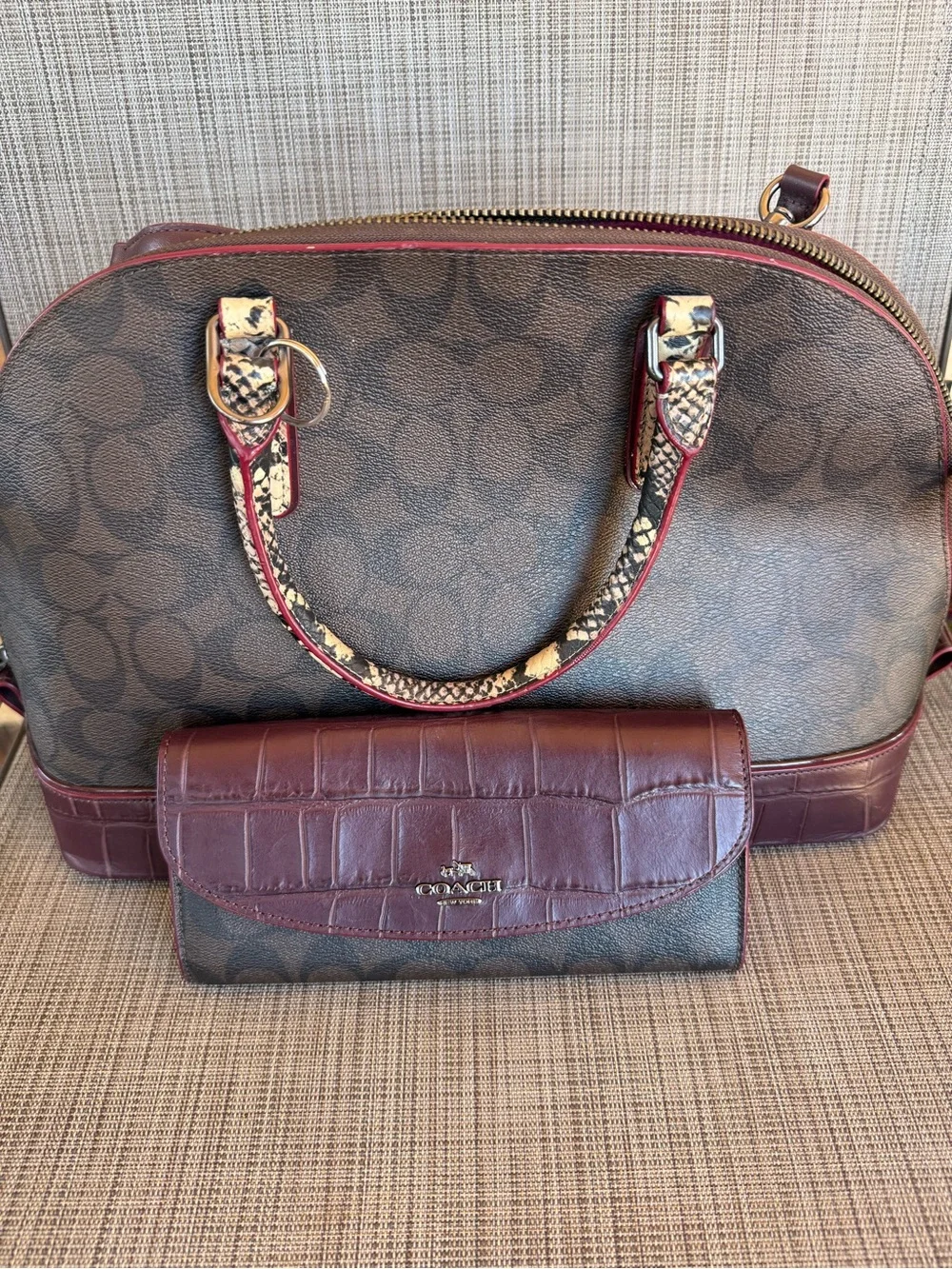 Coach Signature Sierra Satchel with Matching Wallet